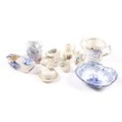 9 crested china items, various subjects: ambulance, P.O.W. 2 handled cup. GC £30-35