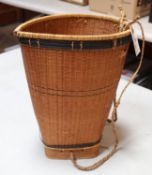 Montognard rice basket from Vietnam central highlands, possibly hand made dates from early 1960s.