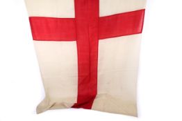 A large old stitched linen Union flag, 104" square (265cm). GC £75-80