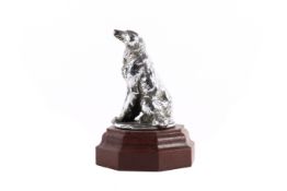 A Labrador car mascot by French maker C.PALLETT. Signed to base, chrome plated with minimal wear.