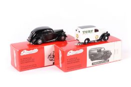 2 Somerville. Fordson 5CWT Van. An example in 'TURF Cigarettes' white livery, black wheels with body