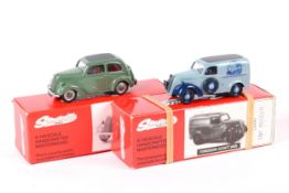 2 Somerville. Fordson 5CWT Van. An example in The London Toy & Model Museum light blue livery,