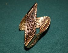 A Russian14ct gold signet style ring made in the ancient tradition of the 16th and 17th Century.