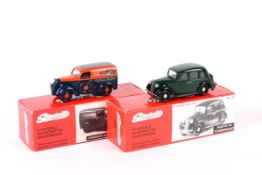 2 Somerville. Fordson 5CWT Van. An example in orange and dark blue Fordson Colchester Tractors Ltd