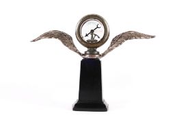 An impressively large plated winged Wilmot Birmingham Calormeter. C.1913. In old chrome GC, some age