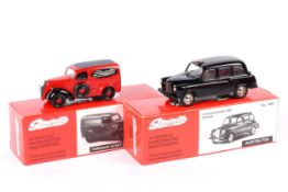 2 Somerville. Fordson 5CWT Van. An example in 'Somerville' red livery, black wheels with body