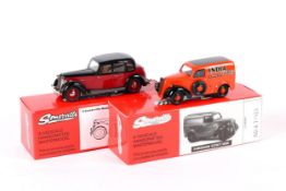 2 Somerville. Fordson 5CWT Van. An example in 'India Tyres' orange livery, black wheels with body