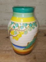 A Clarice Cliff Fantasque Bizarre vase decorated in secrets pattern, Wilkinson & Newport back
