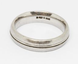 A platinum wedding band, sponsor 'B&N', '950', weight 10.7g, size Q. Condition - good, general