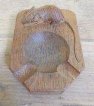 A Mouseman oak ashtray P&P:-£12.00+VAT (UK only)
