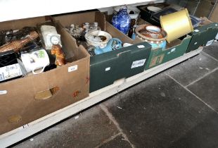 Four boxes of ceramics and other items