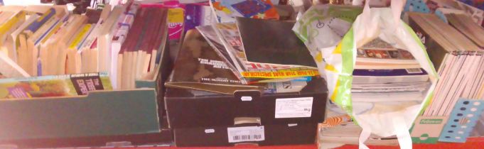 Six boxes of assorted items including books, various magazines, Empire magazine issues 1-50 plus