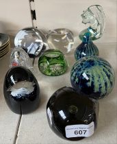 Two limited edition Caithness Glass paperweights one of which is ‘Eterna’ with 6 other