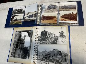 Two albums of railway photographs.