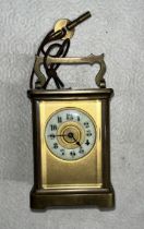 Brass carriage clock circa 1900