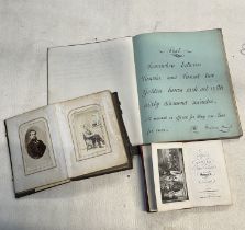 Two Victorian photograph albums and a small accounting book