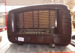 A vintage Strad bakelite radio.