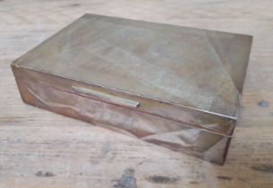 An Art Deco style hallmarked silver cigarette box, length 16.5cm.