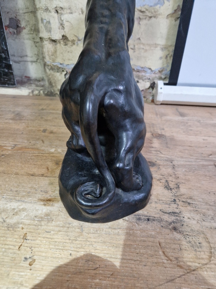 A spelter tiger, signed 'T Cartier', length 50cm. - Image 6 of 7