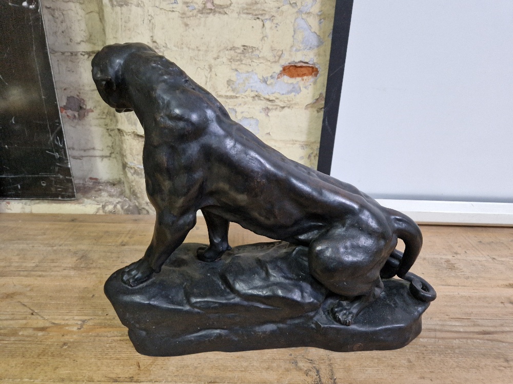 A spelter tiger, signed 'T Cartier', length 50cm. - Image 3 of 7