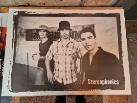 A group of 23 original promo music & movie posters to include Sterophonics, The Beloved x 2, Kate