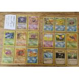 Pokemon cards; base set 62, Fossil cards, 18 of 62.