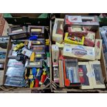 Two boxes of assorted diecast vehicles to include Corgi & LLedo etc, mainly boxed & a file....