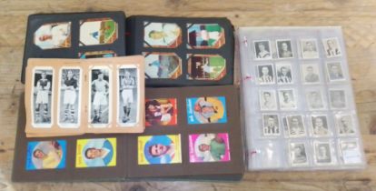 Assorted football themed collectors cards including A&BC Make-A-Photo, Topical Times Stars of To-