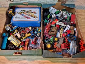 3 boxes of assorted diecast vehicles to include Dibky, Corgi & Matchbox etc.