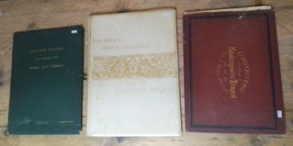 Three folios of prints comprising; Haywood Sumner's Etchings to Wises New Forest, 12 signed...