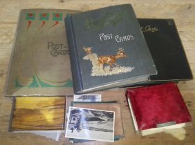 Assorted post card albums, early 20th century and later.