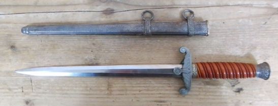 A WWII German Army officer's dress dagger and scabbard.
