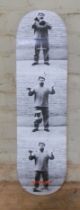 A limited edition skateboard deck, Activist by Amnesty International, no. 18/20, the design