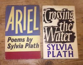 Sylvia Plath, Ariel and Crossing The Water, Faber & Faber, 1965 & 1971 respectively, unclipped.