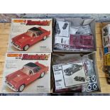 Two unbuilt Matchbox 1/16 1955 Ford Thunderbird pk 7506 model kits.