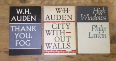 W.H. Auden, Thank You, Fog and City Without Walls, together with Philip Larkin, High Winders...