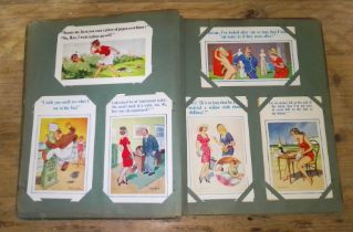 An album of mainly Donald McGill comical postcards, approx. 60 cards.