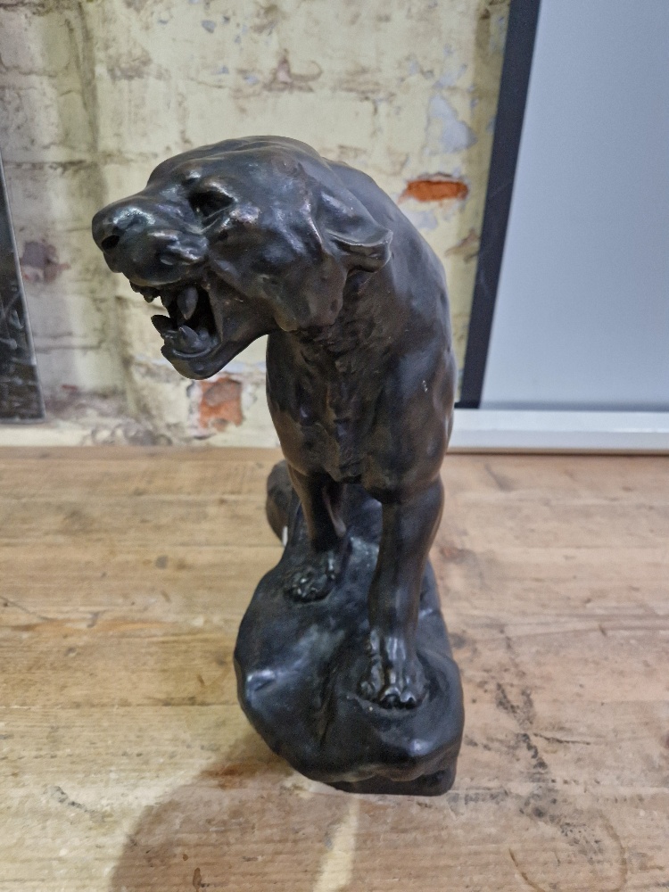 A spelter tiger, signed 'T Cartier', length 50cm. - Image 7 of 7