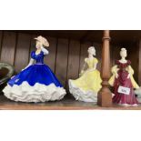 3 Royal Doulton figurines including ‘Mary’ HN3375 (figure of the year 1992)