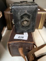 A vintage Zeiss Ikon Baby Box camera in case.