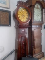 A Scottish eight day mahogany long case clock with weights and pendulum, 2nd quarter of the 19th