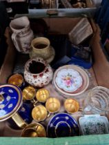 A mixed lot comprising Carlton Ware coffee set, silver plated items, mixed ceramics and glass, etc.