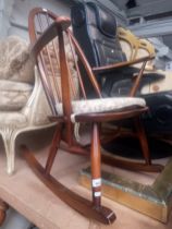 A vintage Ercol rocking chair.