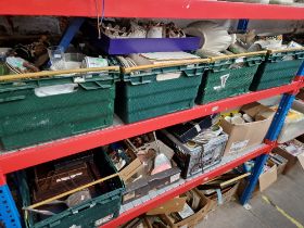9 boxes of miscellaneous items including ceramics, collectors plates, boxed cutlery, glassware,