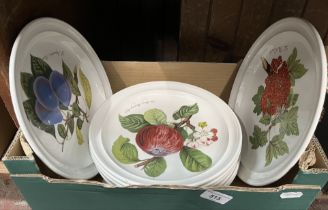 9 Portmeirion ‘Pomona’ dinner plates 26.5cm diameter