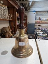 An Edwardian brass bell.