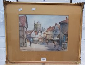 Cyril Hardy (British, 1889-1951), 'An Old World Town', watercolour, 35cm x 25cm, signed to lower