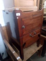 A Georgian mahogany commode.