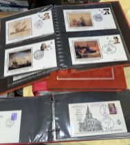 2 Benham FDC albums containing 72 silk covers from 1982 and 1983 together with 3 albums of