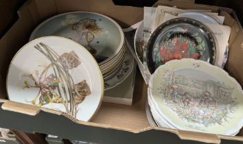Decorative plates - 28 in total including 6 ‘Wind in the Willows’ by Doulton and others by Wedgwood,